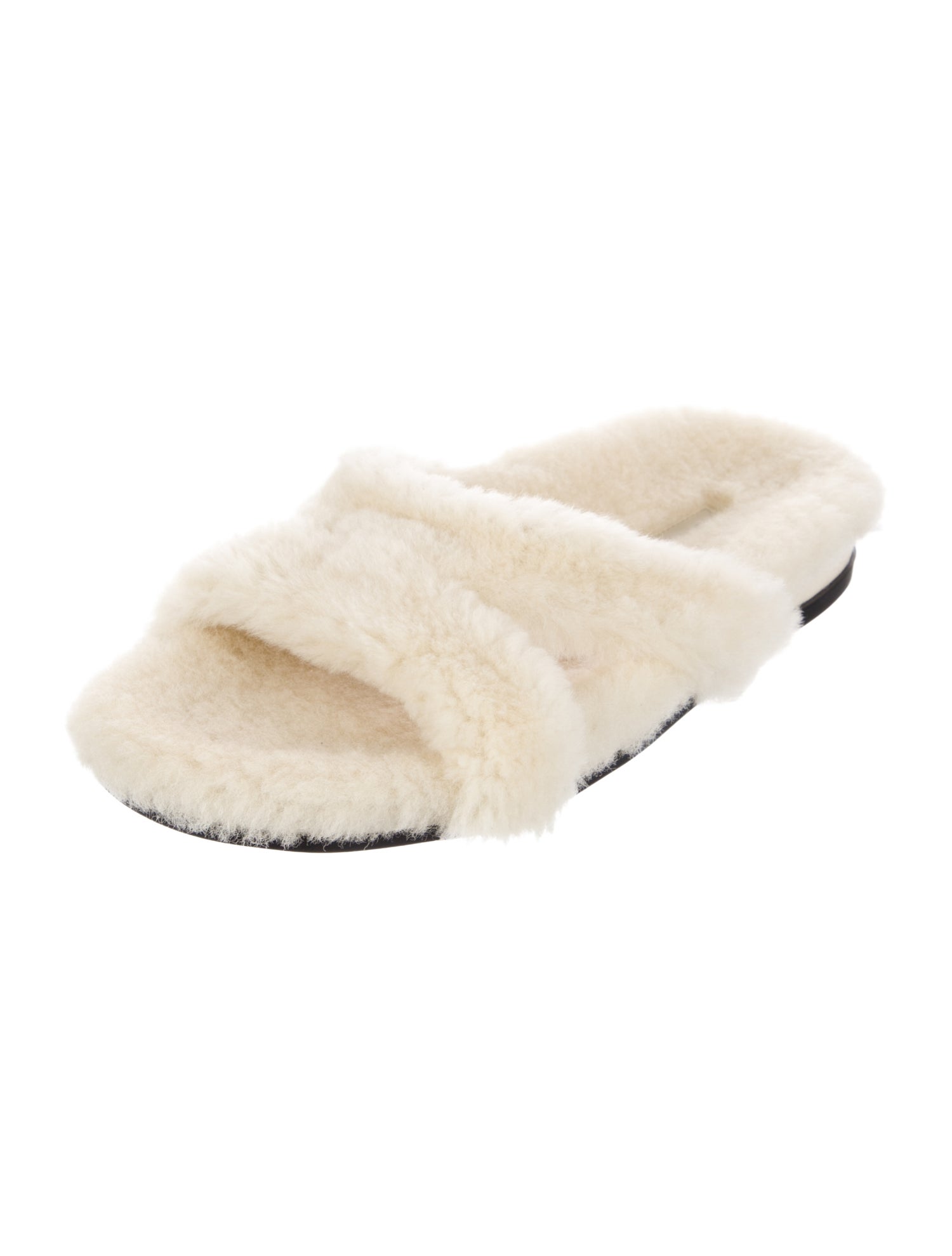 Manolo Blahnik Chilpa Shearling Flat Shearling Slides