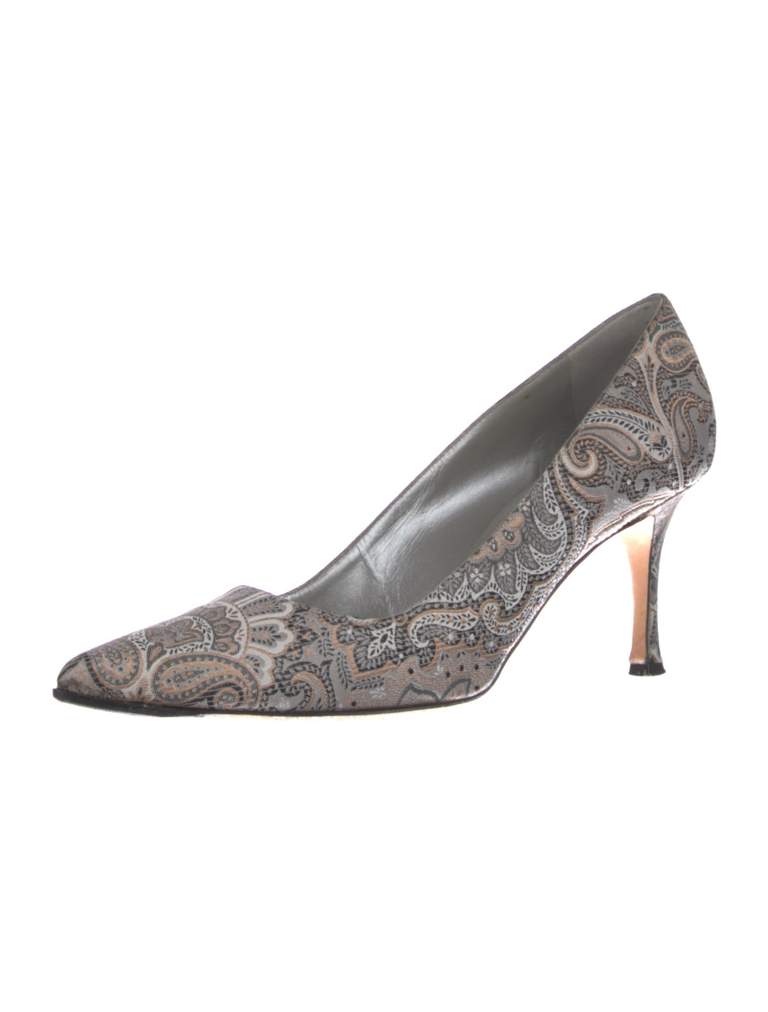 Manolo Blahnik Paisley Print Pumps