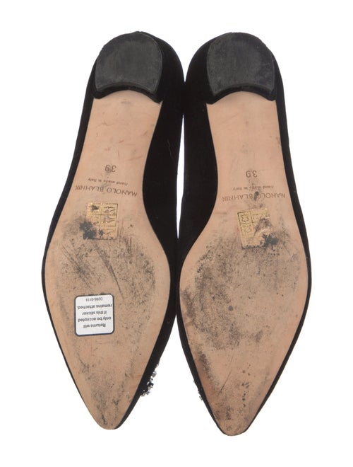 Manolo Blahnik Suede Flats