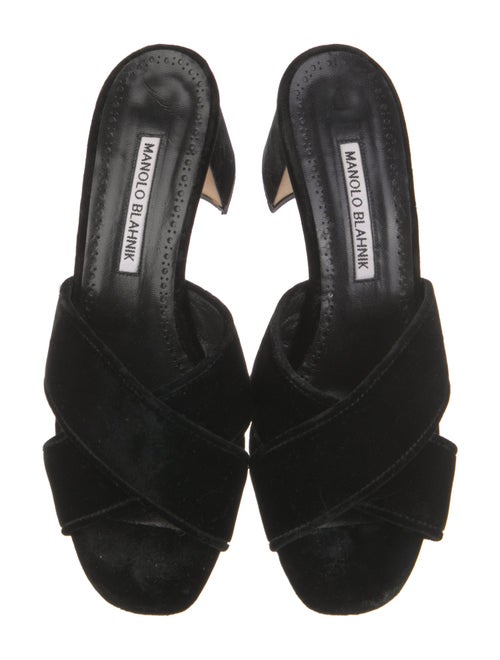 Manolo Blahnik Suede Slides