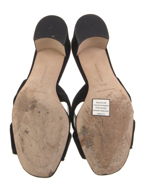 Manolo Blahnik Suede Slides