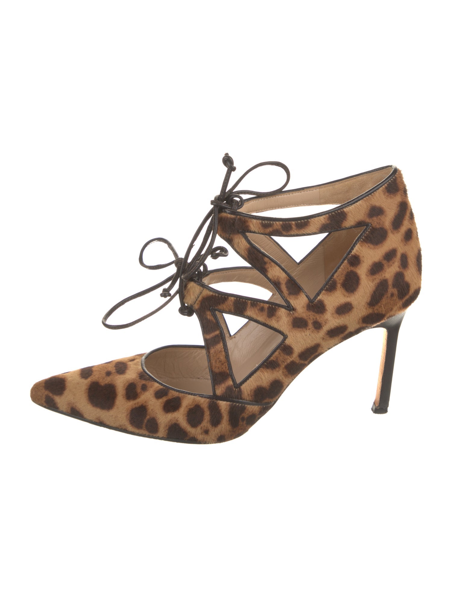 Manolo Blahnik Ponyhair Animal Print Pumps