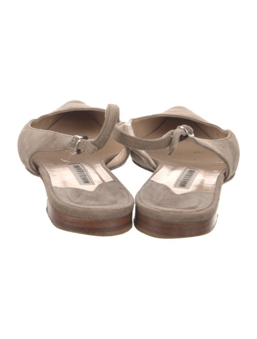 Manolo Blahnik Leather Slingback Flats