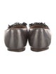 Manolo Blahnik Leather Fringe Trim Accent Flats