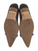 Manolo Blahnik Leather Fringe Trim Accent Flats