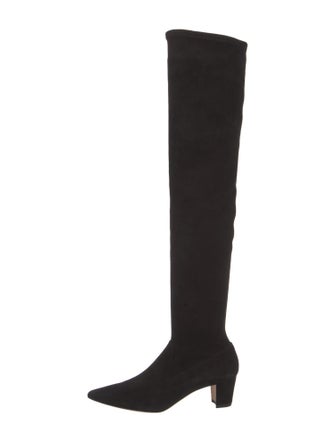 Manolo Blahnik Lupasca Suede Sock Boots