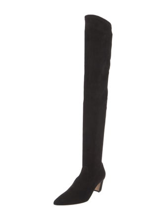 Manolo Blahnik Lupasca Suede Sock Boots