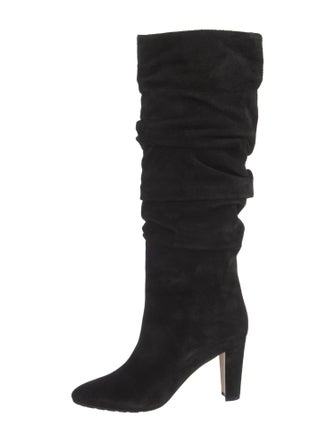 Manolo Blahnik Calassohi Suede Slouch Boots
