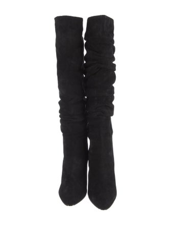 Manolo Blahnik Calassohi Suede Slouch Boots