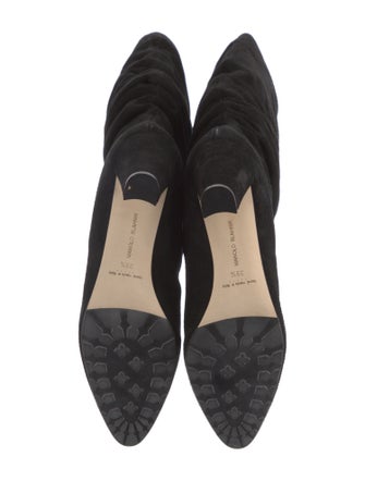 Manolo Blahnik Calassohi Suede Slouch Boots