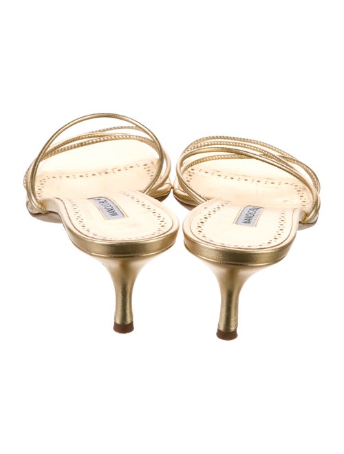 Manolo Blahnik Ninfemu Leather Slides