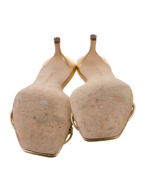 Manolo Blahnik Ninfemu Leather Slides