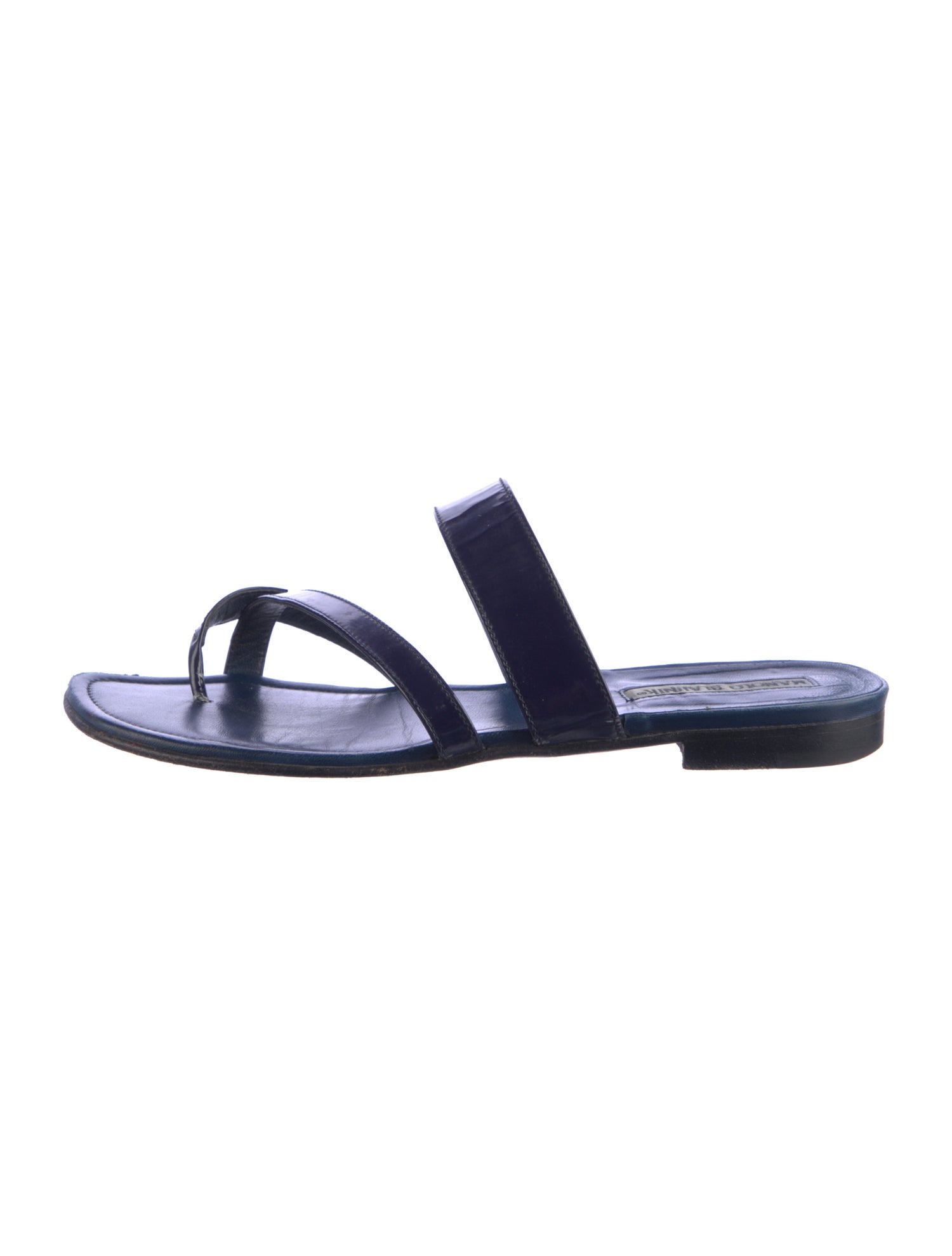 Manolo Blahnik Susa Leather Slides