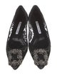 Manolo Blahnik Hangisi Lace Ballet Flats