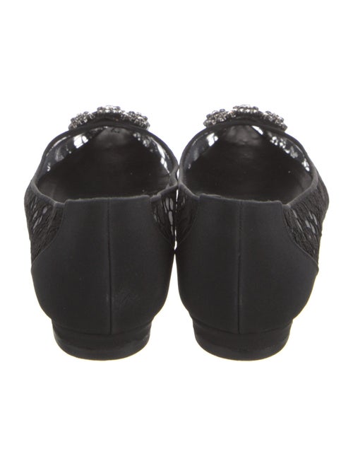 Manolo Blahnik Hangisi Lace Ballet Flats
