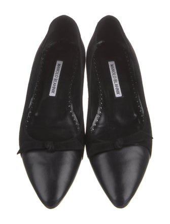 Manolo Blahnik Suede Ballet Flats