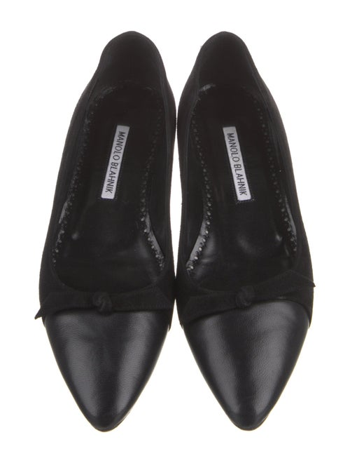 Manolo Blahnik Suede Ballet Flats