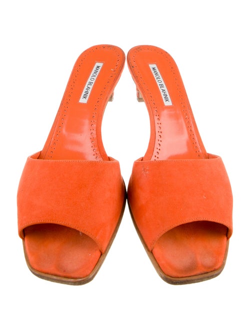 Manolo Blahnik Araspemu Suede Slides