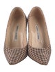 Manolo Blahnik BB 90 Houndstooth Print Pumps