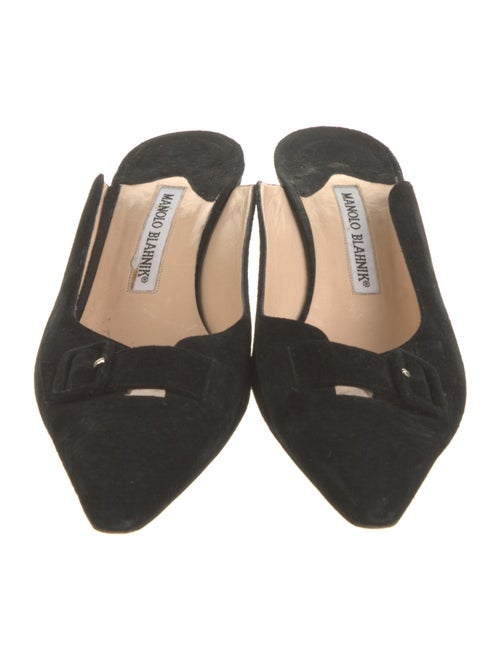 Manolo Blahnik Maysale Suede Mules