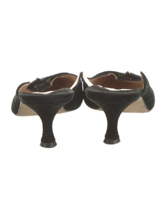 Manolo Blahnik Maysale Suede Mules