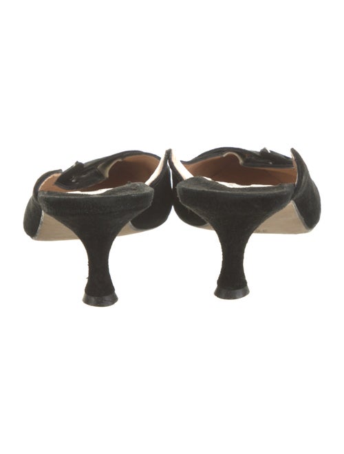 Manolo Blahnik Maysale Suede Mules