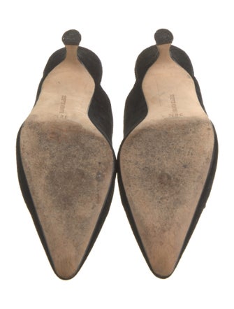Manolo Blahnik Maysale Suede Mules