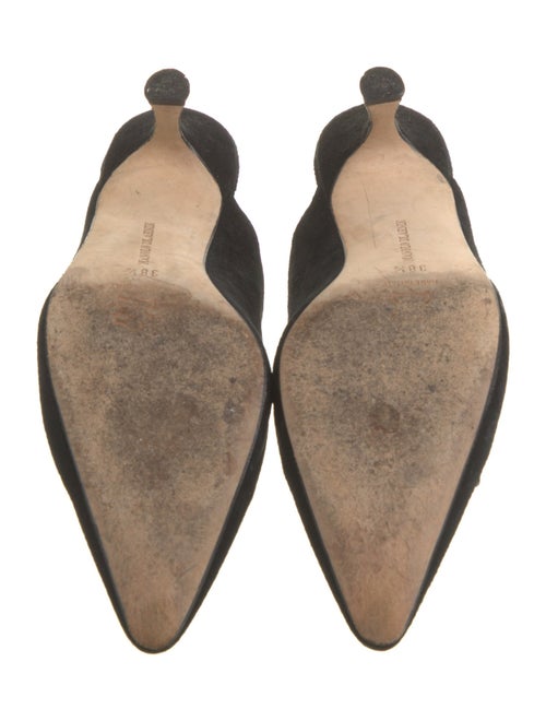 Manolo Blahnik Maysale Suede Mules