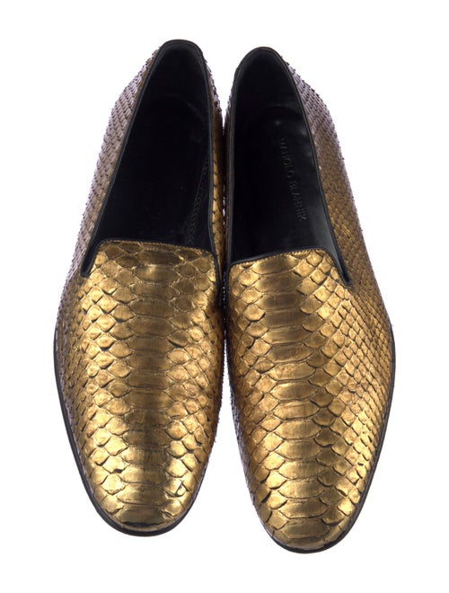 Manolo Blahnik Snakeskin Loafers