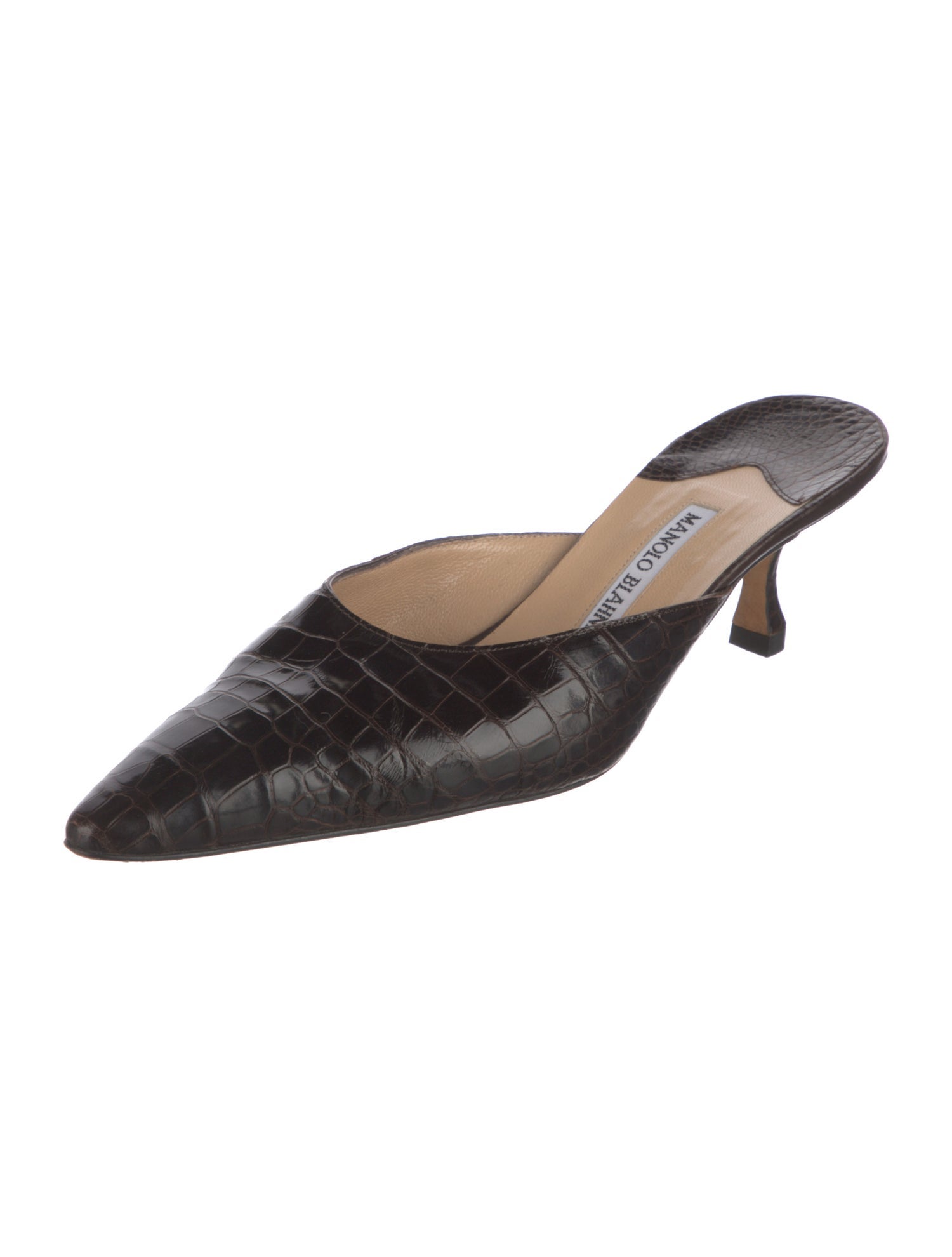 Manolo Blahnik Leather Mules