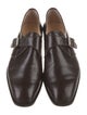 Manolo Blahnik Leather Monk Straps