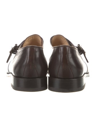 Manolo Blahnik Leather Monk Straps