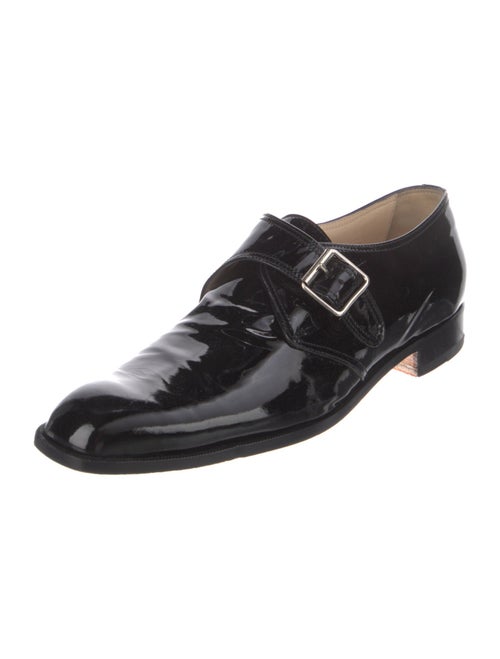 Manolo Blahnik Patent Leather Monk Straps