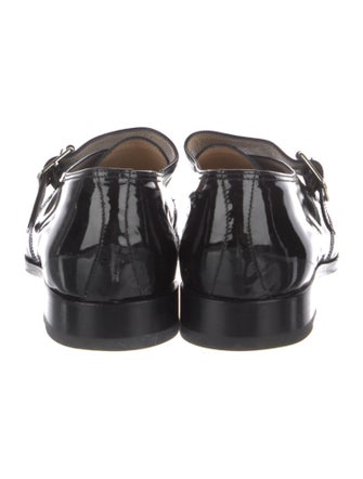 Manolo Blahnik Patent Leather Monk Straps