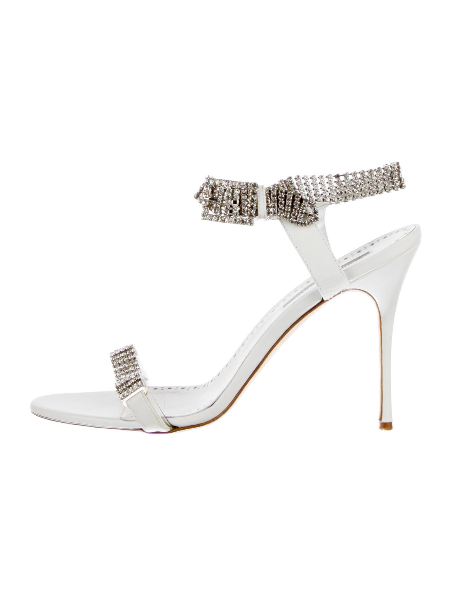 Manolo Blahnik Asasan Satin Sandals