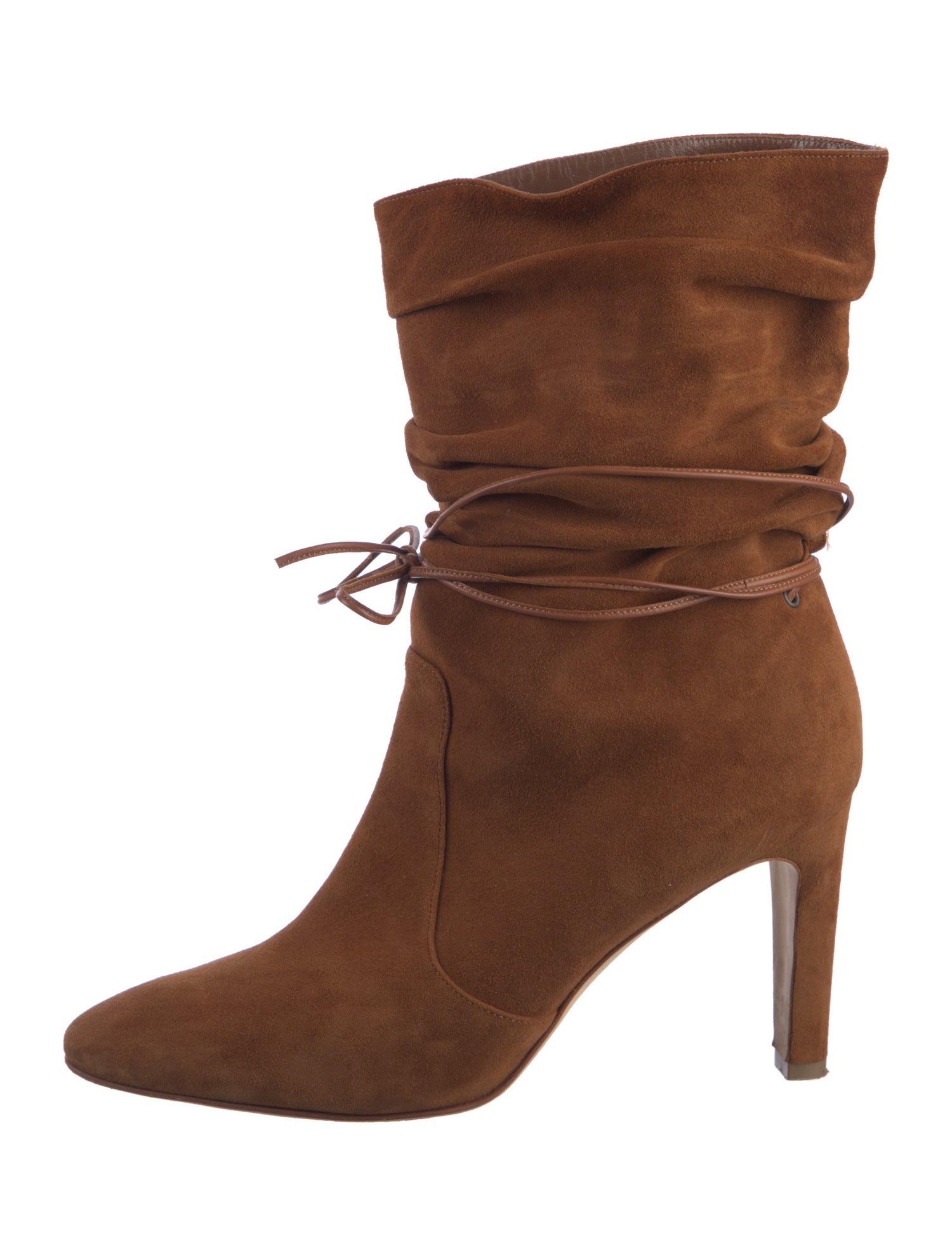 Manolo Blahnik Suede Tassel Accents Boots