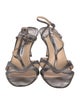 Manolo Blahnik Leather T-Strap Sandals