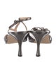 Manolo Blahnik Leather T-Strap Sandals