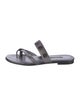 Manolo Blahnik Susa Leather Slides