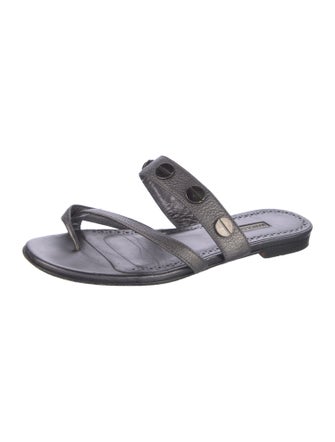 Manolo Blahnik Susa Leather Slides