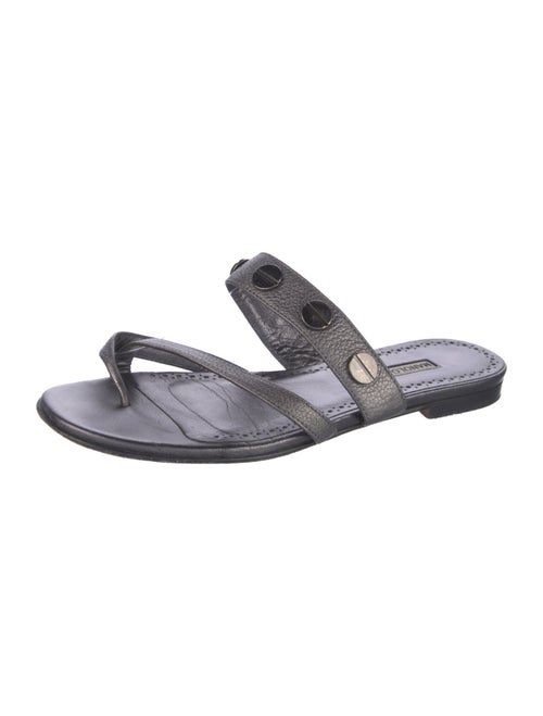 Manolo Blahnik Susa Leather Slides