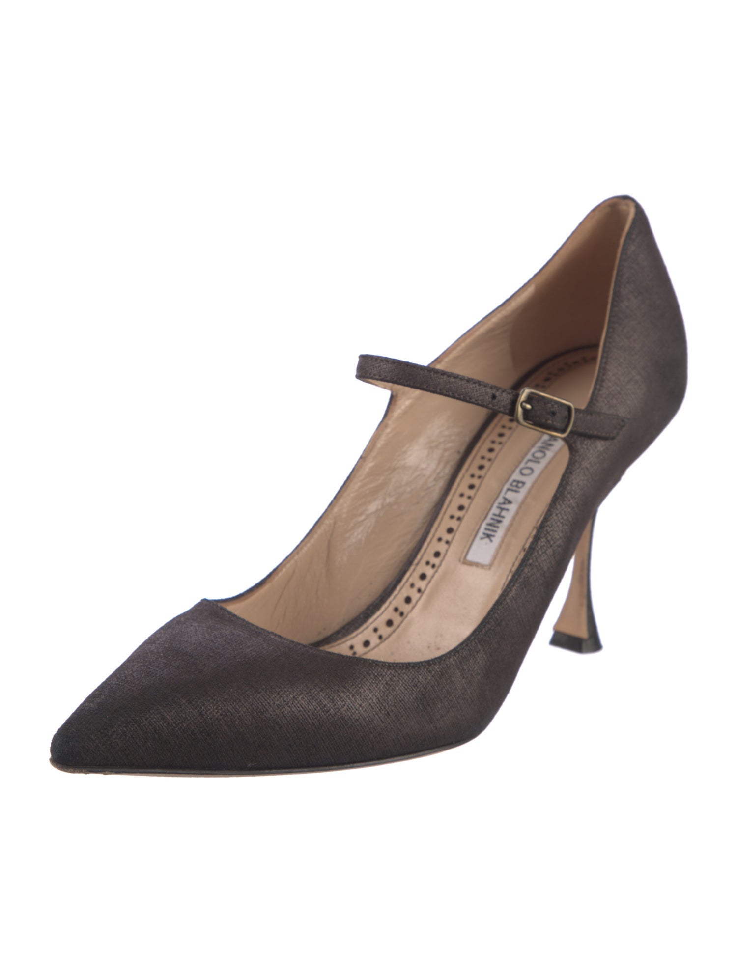 Manolo Blahnik Camparinew Suede Pumps