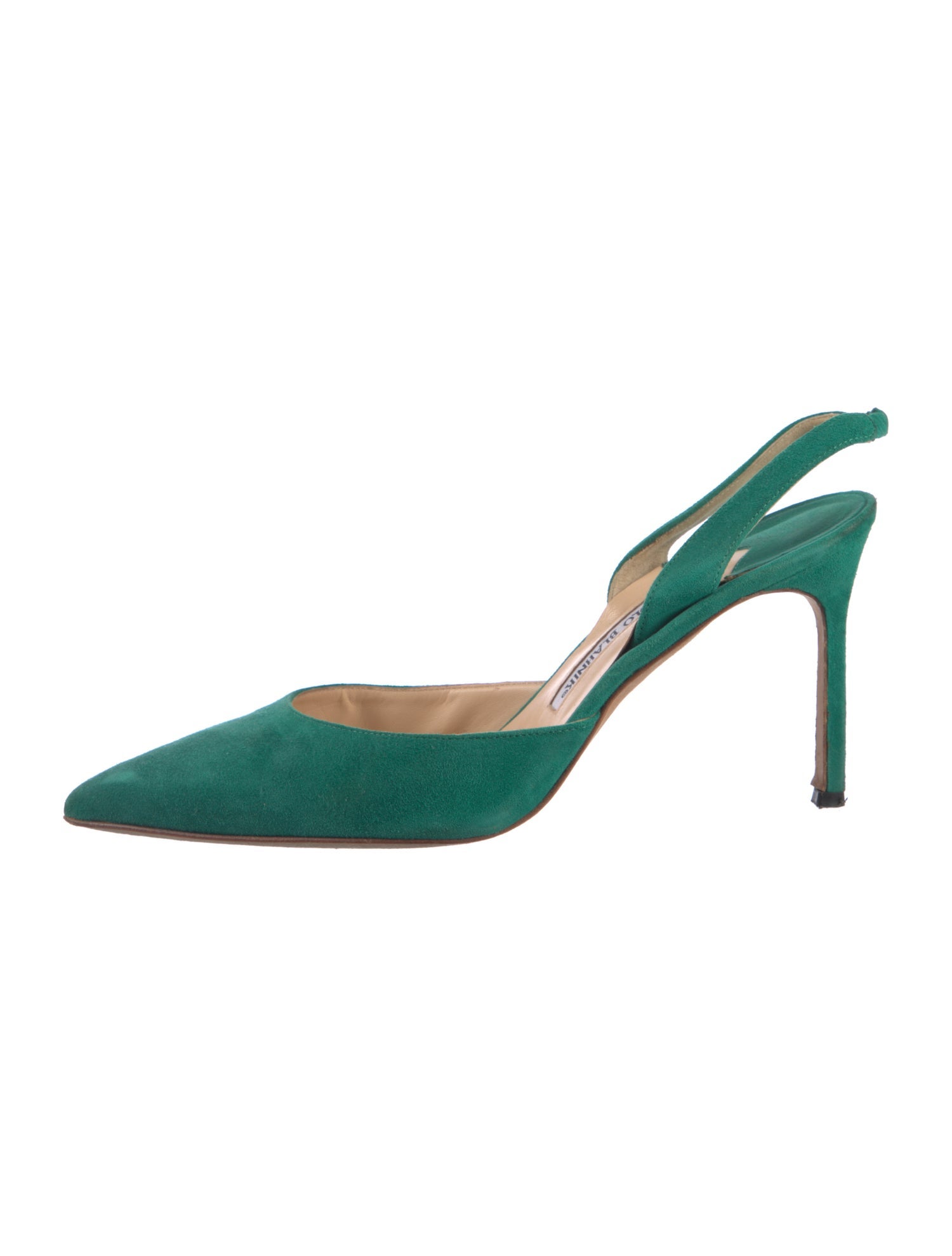 Manolo Blahnik Suede Slingback Pumps