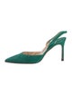 Manolo Blahnik Suede Slingback Pumps