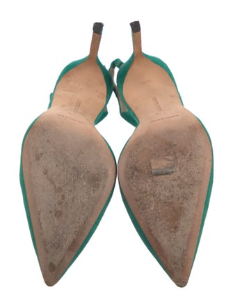 Manolo Blahnik Suede Slingback Pumps