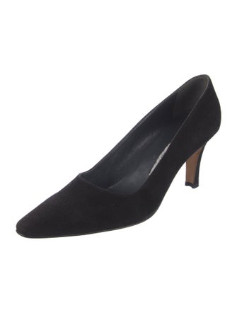 Manolo Blahnik Moiralo Suede Pumps