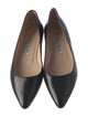 Manolo Blahnik Leather Crystal Embellishments Ballet Flats