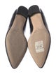 Manolo Blahnik Leather Crystal Embellishments Ballet Flats