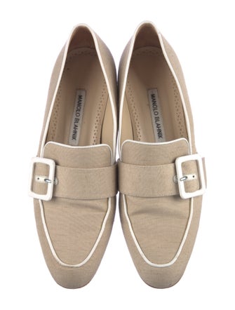 Manolo Blahnik Canvas Loafers