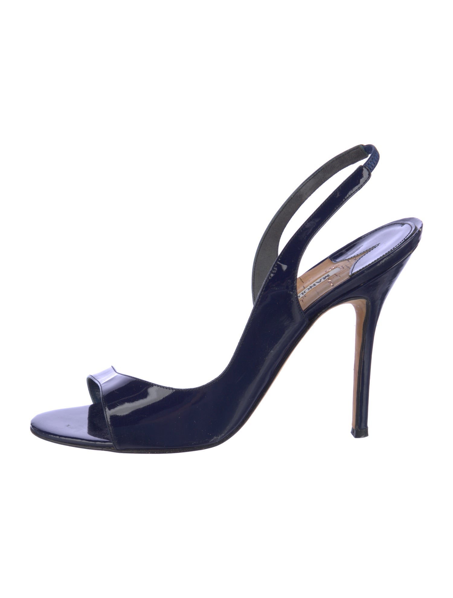 Manolo Blahnik Patent Leather Slingback Pumps
